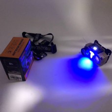 Налобний акумуляторний ліхтар на голову CH-8825-3P35+COB(white+yellow)+RGB, Ліхтар на голову для ЗСУ ZI-11