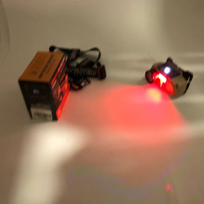 Налобний акумуляторний ліхтар на голову CH-8825-3P35+COB(white+yellow)+RGB, Ліхтар на голову для ЗСУ ZI-11