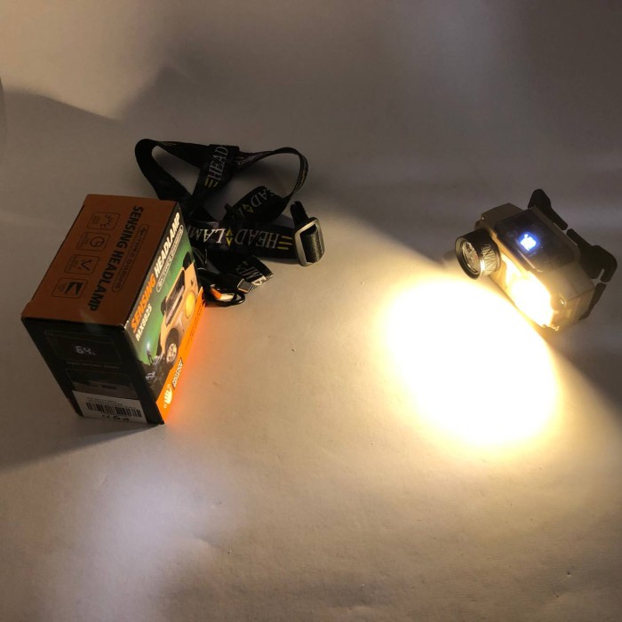 Налобний ліхтар яскравий CH-8825-3P35+COB(white+yellow)+RGB, Потужний акумуляторний ліхтарик на голову KM-49