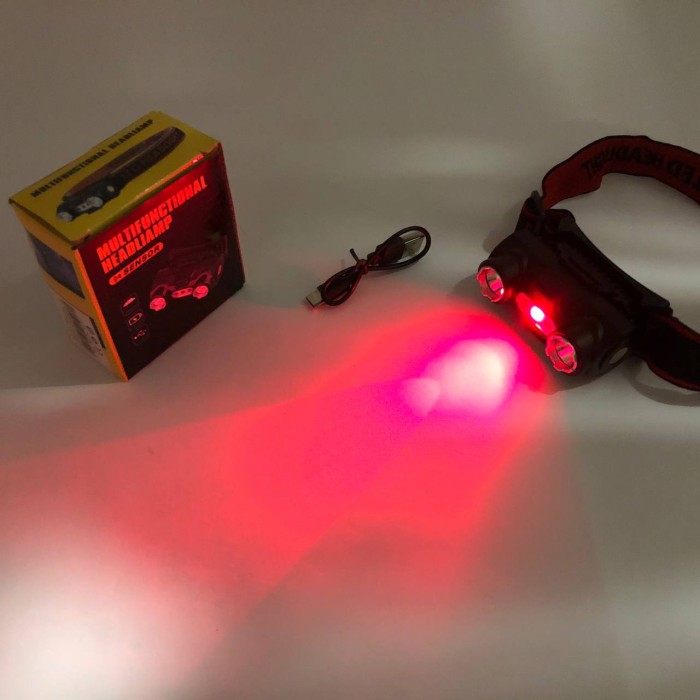 Потужний ліхтарик світлодіодний на голову 6532-3030+SMD(WHITE+RED), Ліхтарик військовий WQ-46
