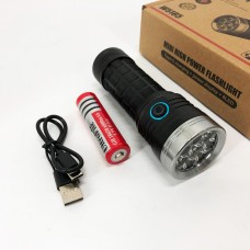 Ліхтар акумуляторний LED ліхтар PLD W5185-8XHP360, Потужний світлодіодний кишеньковий ліхтарик JQ-76