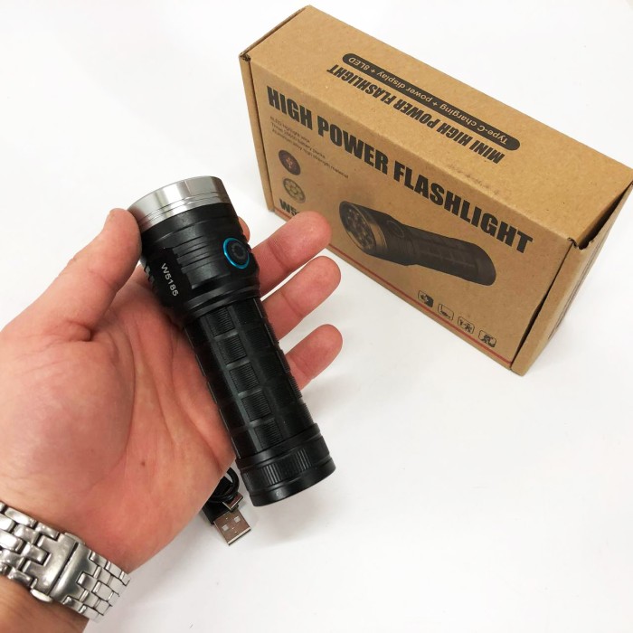 Ліхтар акумуляторний LED ліхтар PLD W5185-8XHP360, Потужний світлодіодний кишеньковий ліхтарик JQ-76