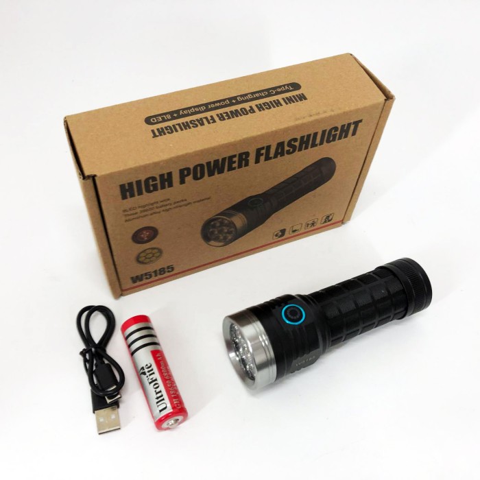 Ліхтар акумуляторний LED ліхтар PLD W5185-8XHP360, Потужний світлодіодний кишеньковий ліхтарик JQ-76