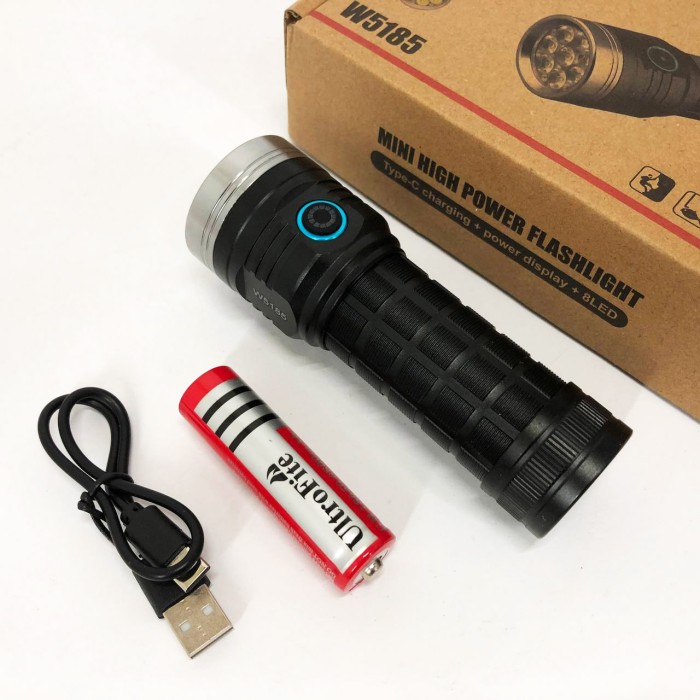 Ліхтар акумуляторний LED ліхтар PLD W5185-8XHP360, Потужний світлодіодний кишеньковий ліхтарик JQ-76