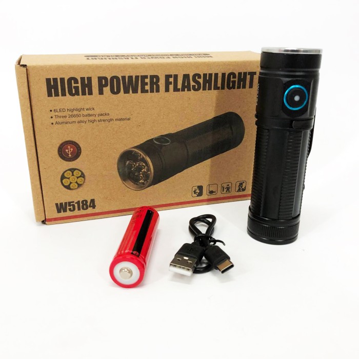 Супер яскравий лід ліхтарик W5184-6XHP360, Потужні ліхтарики, Ліхтар акумуляторний LED ліхтар UN-88