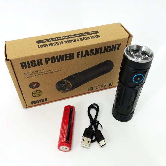 Супер яскравий лід ліхтарик W5184-6XHP360, Потужні ліхтарики, Ліхтар акумуляторний LED ліхтар UN-88