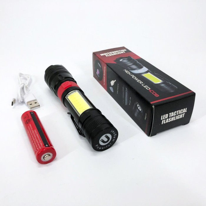 Ліхтар для домашніх потреб PL-826-P70-COB(white+red), переносний OM-746 ліхтар повербанк