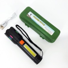 Кишеньковий міні ліхтар GT-505-TG+COB(white+red), Яскравий світлодіодний потужний ліхтар WB-71