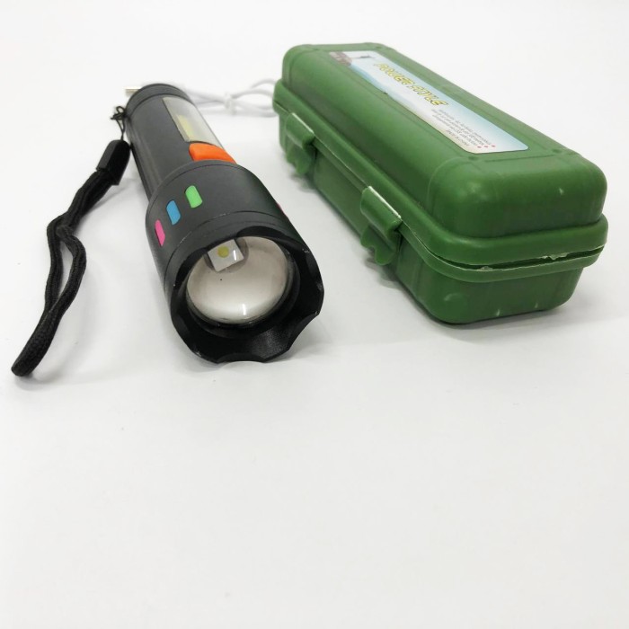 Кишеньковий міні ліхтар GT-505-TG+COB(white+red), Яскравий світлодіодний потужний ліхтар WB-71