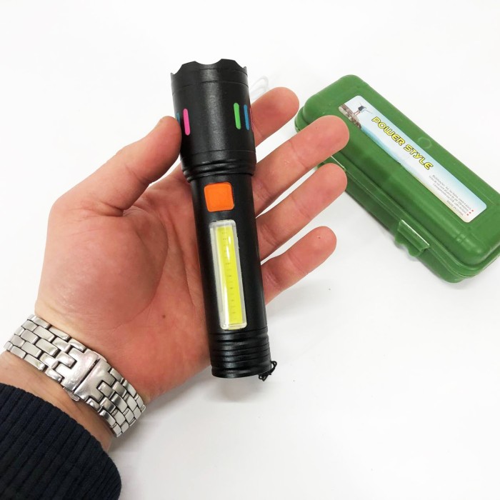 Кишеньковий міні ліхтар GT-505-TG+COB(white+red), Яскравий світлодіодний потужний ліхтар WB-71