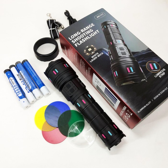 Тактичний ручний ліхтар для зсу AK177, Портативний LED ліхтар на батареї Кишеньковий тактичний LO-39