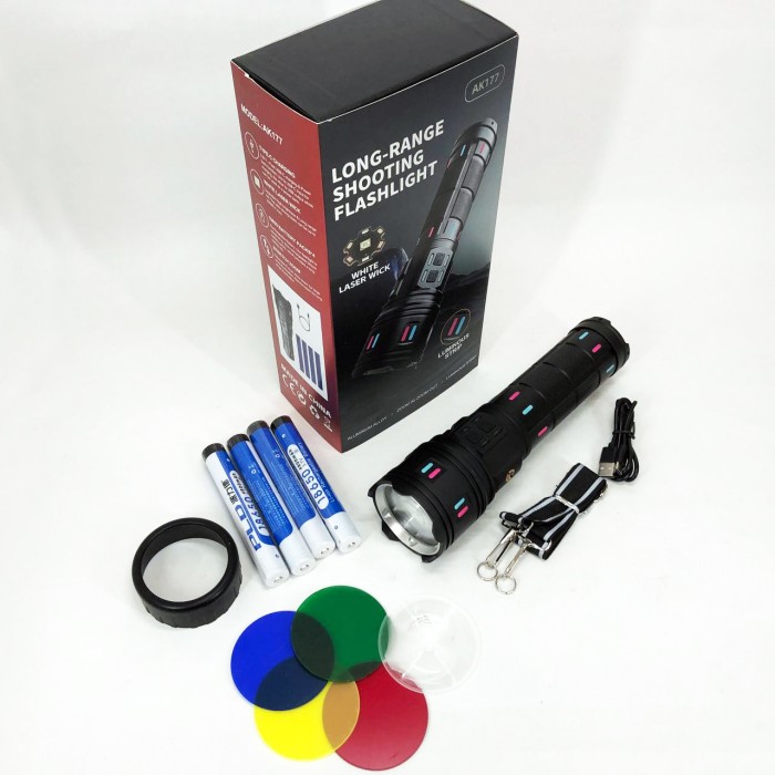 Тактичний ручний ліхтар для зсу AK177, Портативний LED ліхтар на батареї Кишеньковий тактичний LO-39