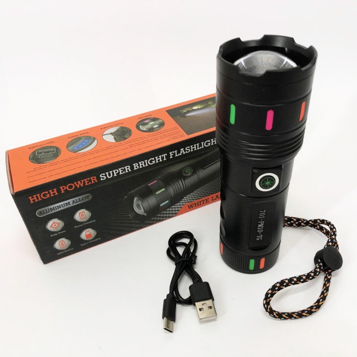 Ручний ліхтар з високою яскравістю 701-PM10-TG, Тактичні ліхтарі акумуляторні, Ліхтар ручний батарейний VR-80