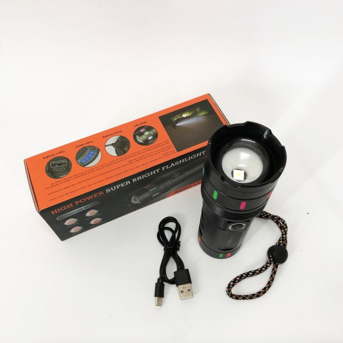 Ручний ліхтар з високою яскравістю 701-PM10-TG, Тактичні ліхтарі акумуляторні, Ліхтар ручний батарейний VR-80