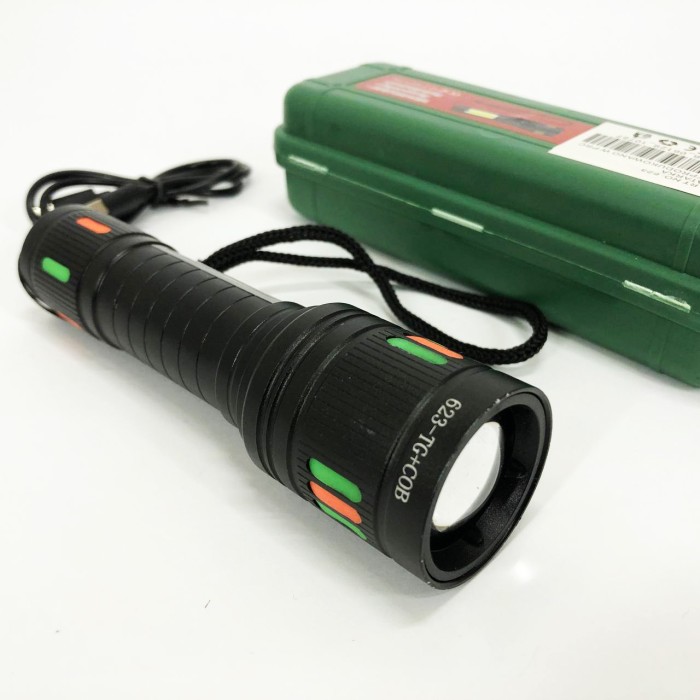 Армійський ліхтарик тактичний 623-TG+COB, Ручний ліхтарик led, Потужний QA-592 юсб ліхтар