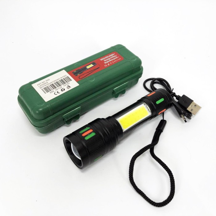 Невеликий ручний ліхтар 623-TG+COB, Потужні ліхтарики, Військовий армійський ліхтар нашоломний GD-66