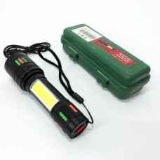 Потужний світлодіодний ліхтар 623-TG+COB, Пило-вологозахищений ліхтарик, Тактичний ліхтар з діодом FU-15