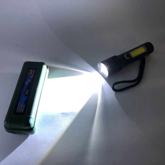 Посилений ручний ліхтарик BN-537-TG+COB (White+red), Ліхтар водозахищений, Ліхтар ручний батарейний DO-43