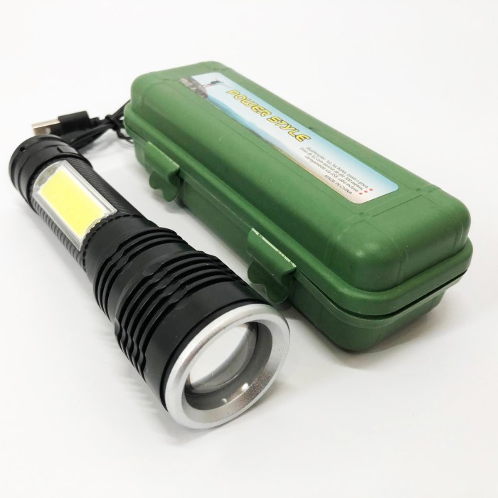 Тактичний ліхтар на акумуляторі з юсб Police, Ручний ліхтар з високою яскравістю військовий зсу OB-84