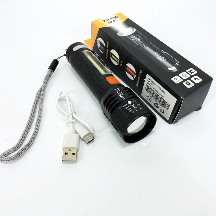 Дуже яскравий ліхтар Bailong BL-P716-P50+COB, Акумуляторний ліхтар для домашнього використання JU-17