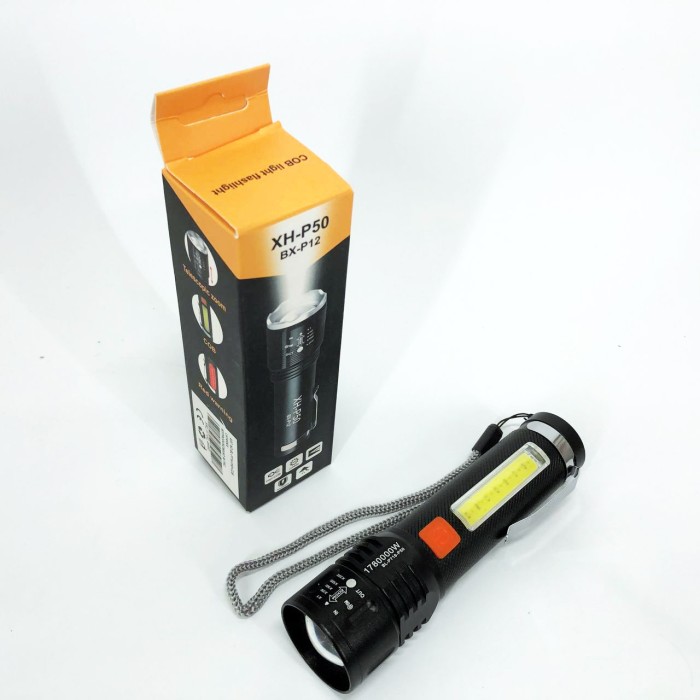 Дуже яскравий ліхтар Bailong BL-P716-P50+COB, Акумуляторний ліхтар для домашнього використання JU-17