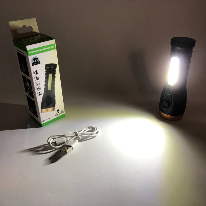 Ліхтар акумуляторний LED ліхтар Police BL-C136-LM+COB, Тактичний ліхтар ручний Невеликий ручний KB-84