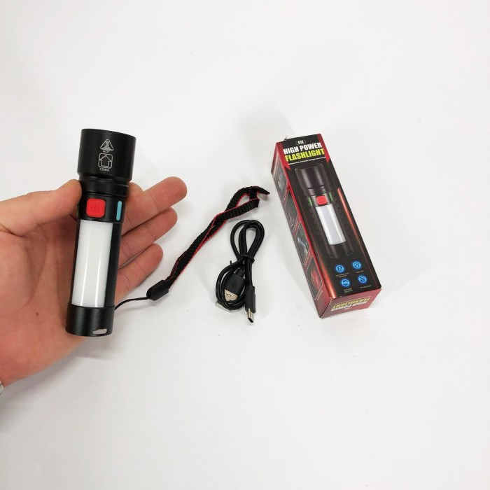 Ліхтар для домашніх потреб 611-TG+COB(white+red), Тактичні ліхтарі для KS-368 полювання, Топ-ліхтарик
