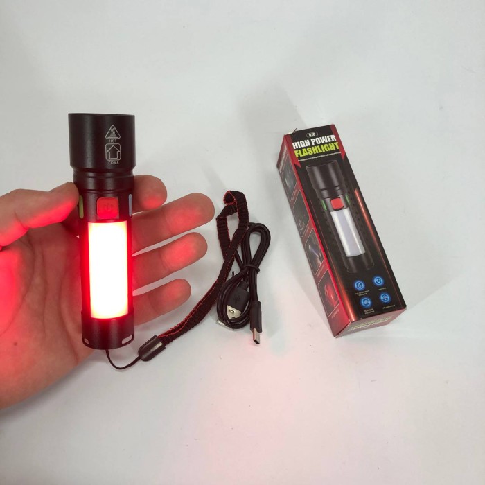 Ліхтар для домашніх потреб 611-TG+COB(white+red), Тактичні ліхтарі для KS-368 полювання, Топ-ліхтарик