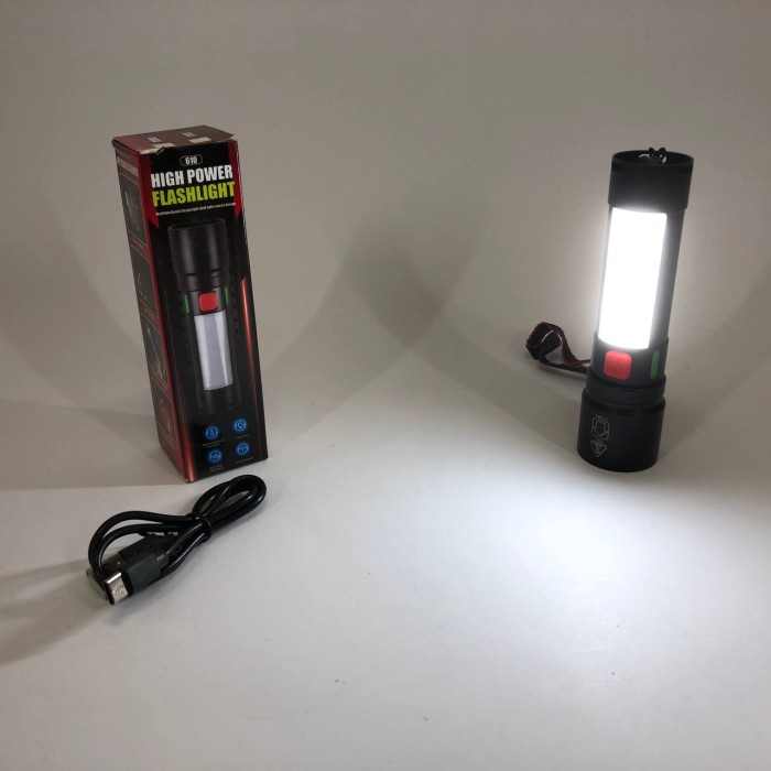 Ліхтар для домашніх потреб 611-TG+COB(white+red), Тактичні ліхтарі для KS-368 полювання, Топ-ліхтарик