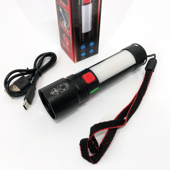Ліхтар для домашніх потреб 611-TG+COB(white+red), Тактичні ліхтарі для KS-368 полювання, Топ-ліхтарик