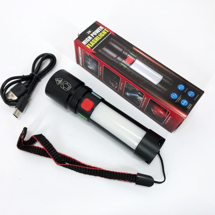 Ліхтар для домашніх потреб 611-TG+COB(white+red), Тактичні ліхтарі для KS-368 полювання, Топ-ліхтарик