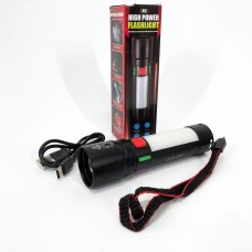 Ліхтар з регулюванням променя 611-TG+COB(white+red), Алюмінієвий ліхтар 18650 Тактичний ручний IE-64