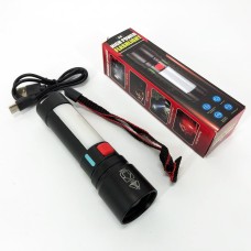 Тактичний ручний ліхтар для зсу 611-TG+COB(white+red), Ліхтарик військовий, LED ліхтар із зарядкою NG-58