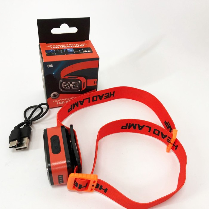 Ліхтар для рятувальників на голову G08-2XPG(white+yellow)+LED(red), Ліхтар з фіксацією на голові EA-69