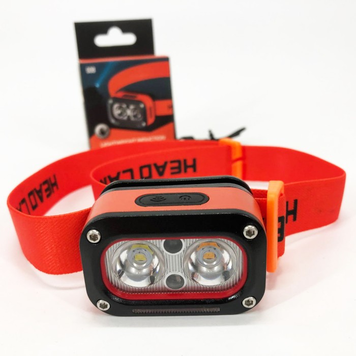 Ліхтарик на голову із зарядкою G08-2XPG(white+yellow)+LED(red), Налобний ліхтар яскравий RU-24