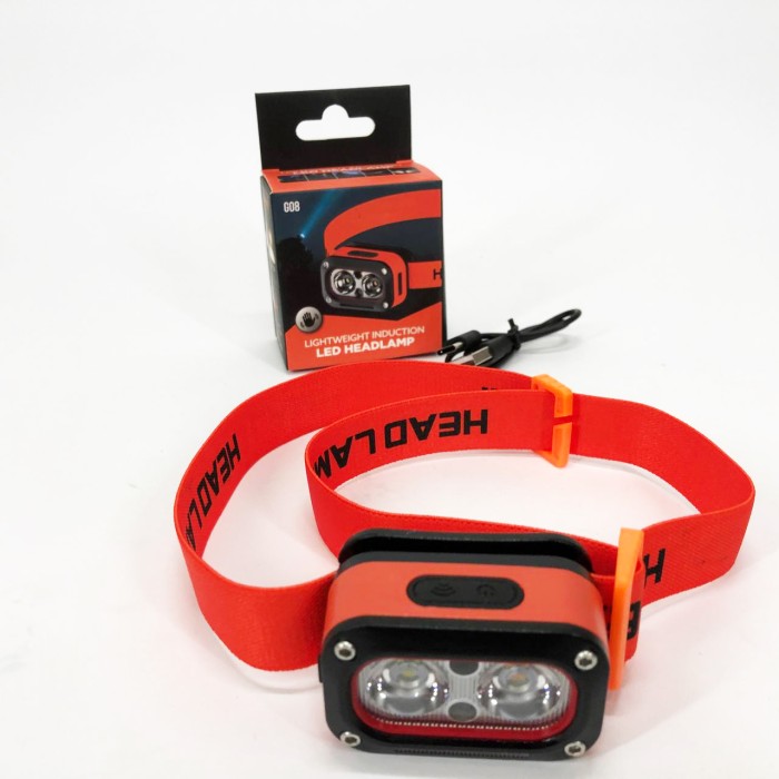 Ліхтарик на голову із зарядкою G08-2XPG(white+yellow)+LED(red), Налобний ліхтар яскравий RU-24