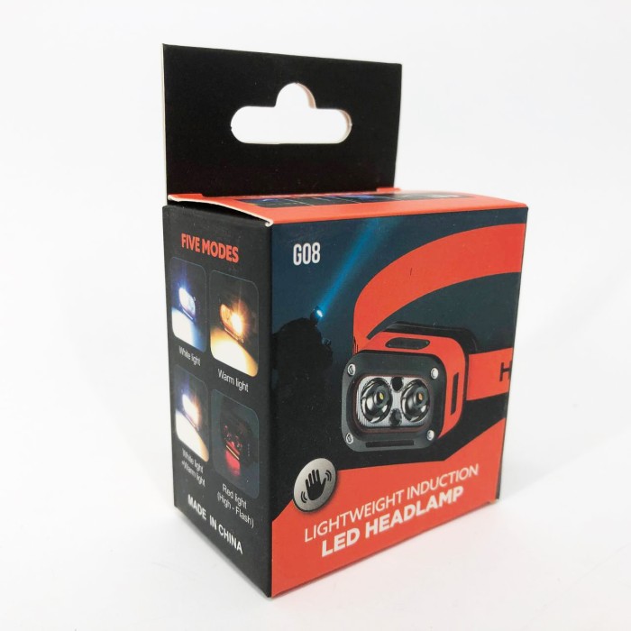 Налобна лампа G08-2XPG(white+yellow)+LED(red), Налобник туристичний, Ліхтарик світлодіодний HZ-608 для туриста