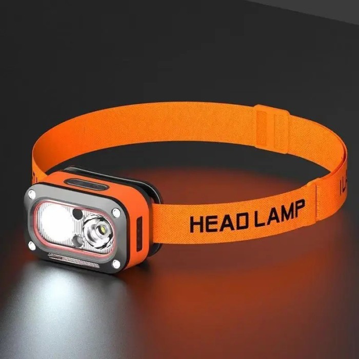 Налобна лампа G08-2XPG(white+yellow)+LED(red), Налобник туристичний, Ліхтарик світлодіодний HZ-608 для туриста