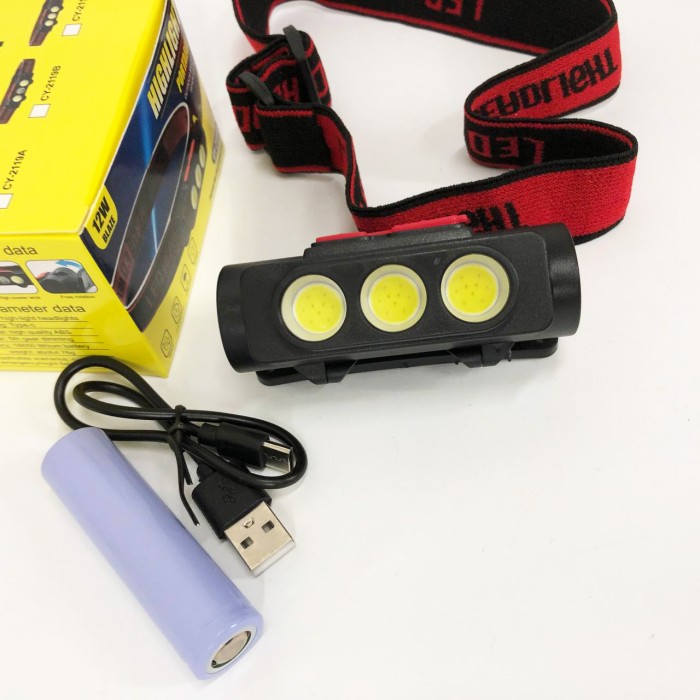 Налобний ліхтар для монтажних робіт, Тактичний налобний ліхтар на акумуляторі з лінзою BP-45