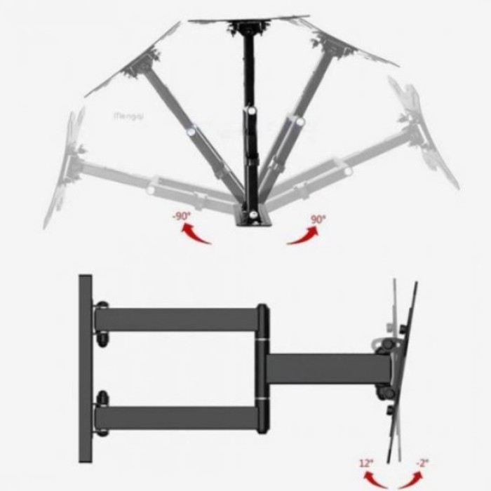 Кронштейн настінний, Кронштейн для монітора, Кріплення для ТВ з регулюванням кута UY-19