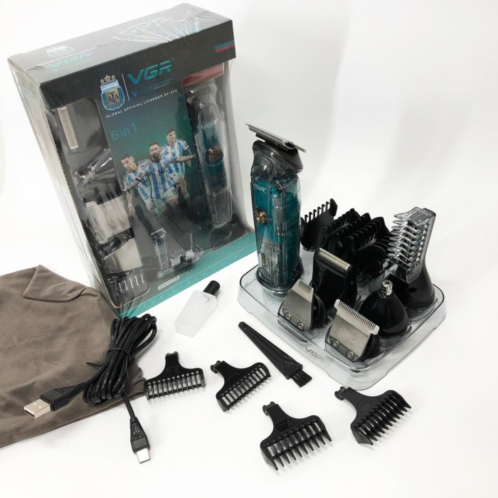 Тример з насадками різної довжини VGR V-102 5 в 1, Професійний бездротовий тример WF-68