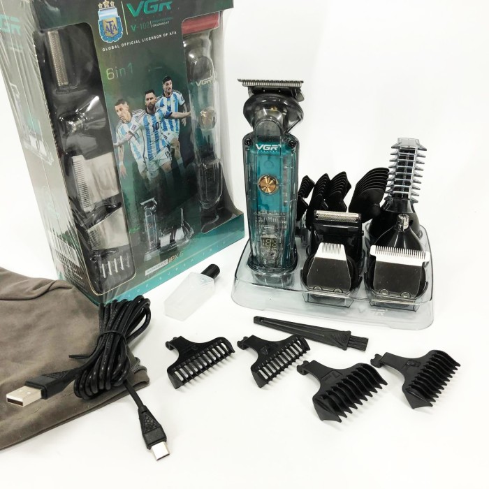 Тример з насадками різної довжини VGR V-102 5 в 1, Професійний бездротовий тример WF-68