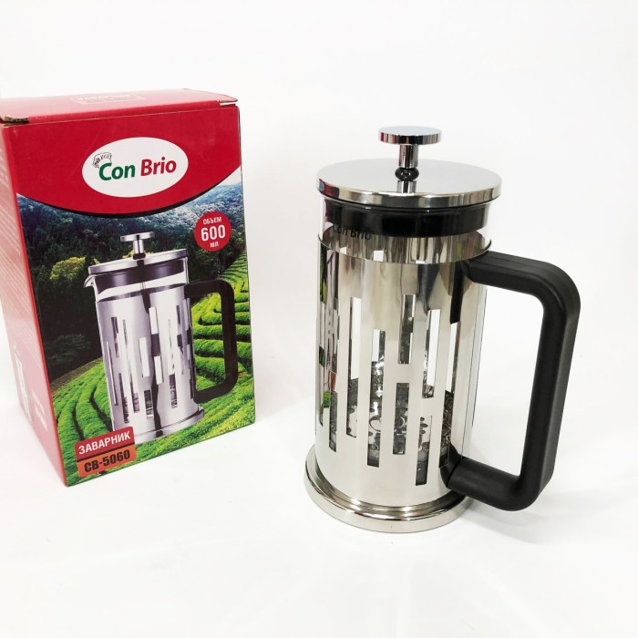 Френч-прес для заварювання кави Brio, Заварний чайник скляний з ручкою, Френч-прес для заварювання кави DS-45