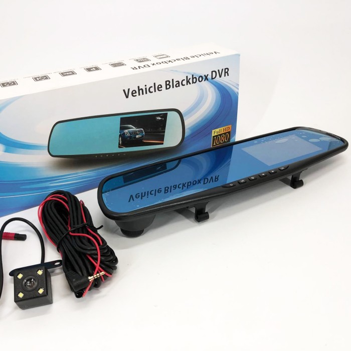 Автомобільний відеореєстратор-дзеркало L-9004 LCD 3.5'' 2 камери 1080P Full HD