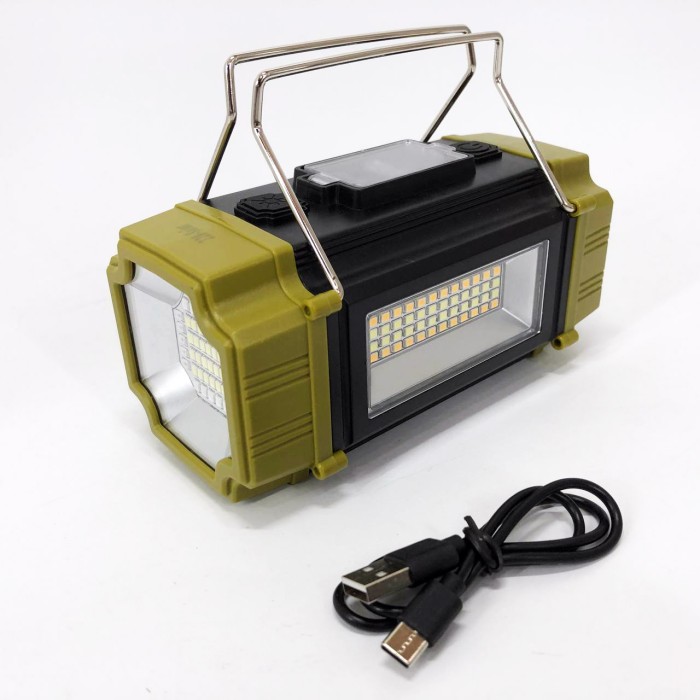 Ліхтар переносний LS-228-LED WHITE+RED+BLUE+YELLOW, Ліхтар для кемпінгу з вбудованим зарядним пристроєм