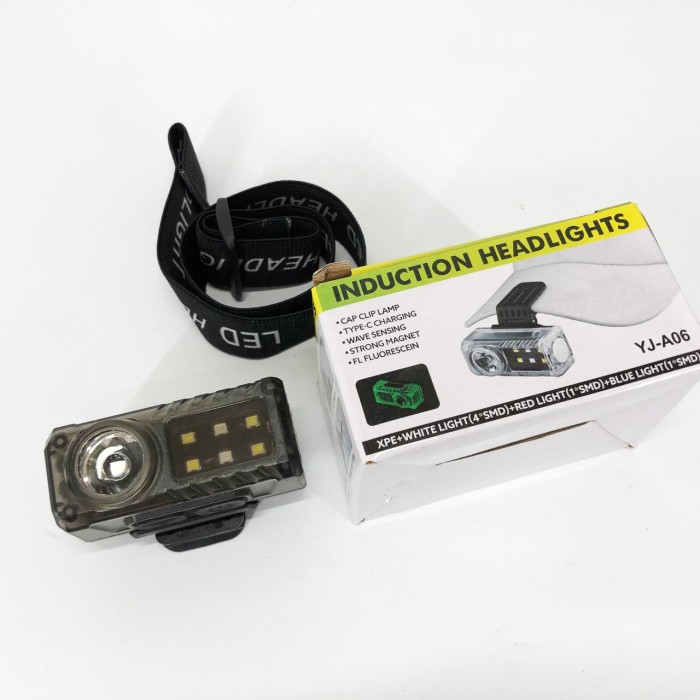 Налобний тактичний ліхтар YJ-A06-LED+6SMD, Ліхтар на лоб акумуляторний світлодіодний із зарядкою HN-81