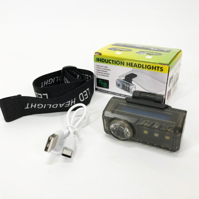 Налобний тактичний ліхтар YJ-A06-LED+6SMD, Ліхтар на лоб акумуляторний світлодіодний із зарядкою HN-81