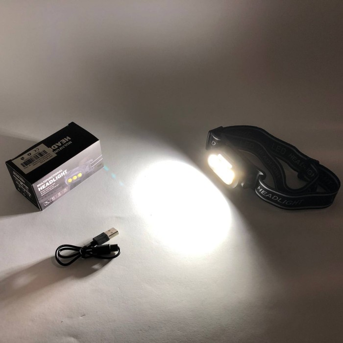 Ліхтарик акумуляторний наголовний YD02-COB (White+red+blue), Ліхтарик налобник, Налобний ліхтар bailong VU-79