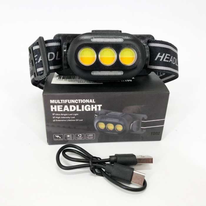 Яскравий світлодіодний потужний ліхтар YD02-COB, Потужний ліхтар на голову, Ліхтарик на голову діодний BX-62