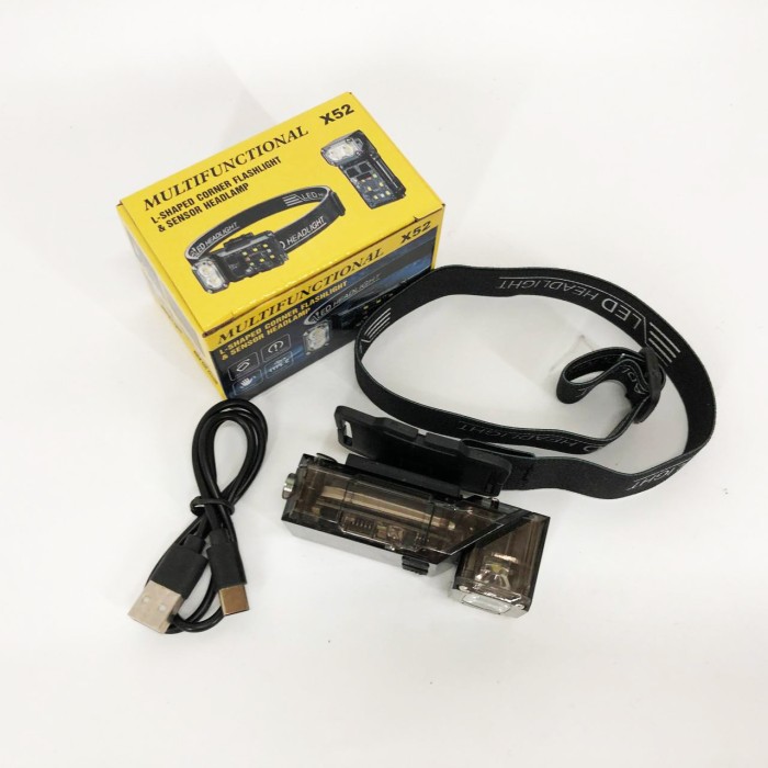 Головний ліхтарик X52, 2LED+6SMD RGB, Ліхтарик на голову із зарядкою, Налобний ліхтар LH-492 для автолюбителів